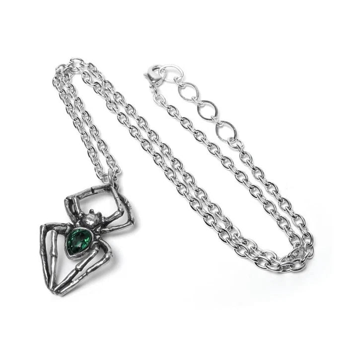 Emerald Spiderling Pendant
